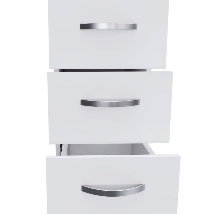 Preston Linen Cabinet, Three Shelves, Four Drawers