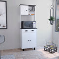 Salem Kitchen Pantry With 2 Cabinets, 2 Open Shelves, And Drawer