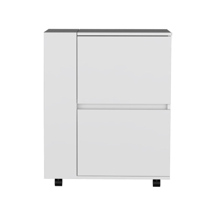 Glasgow Bar Cart Two Pull Down Door Cabinets And Two Open Shelves
