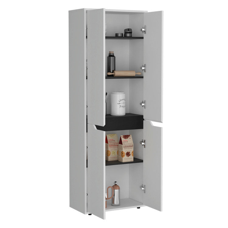Herrin Storage Cabinet Kitchen Pantry With Four Doors And And Five Interior Shelves