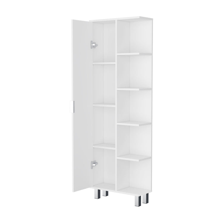 White 1 Door Linen Cabinet
