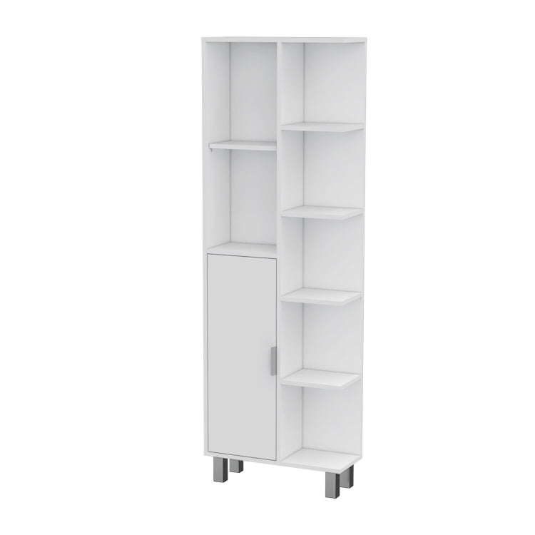 White 9 Shelf Linen Cabinet