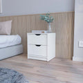 White 2 Drawer Nightstand
