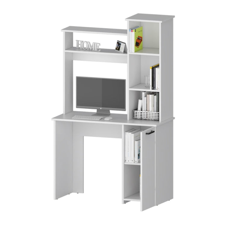 White 3 Tier Storage Shelves Computer Desk