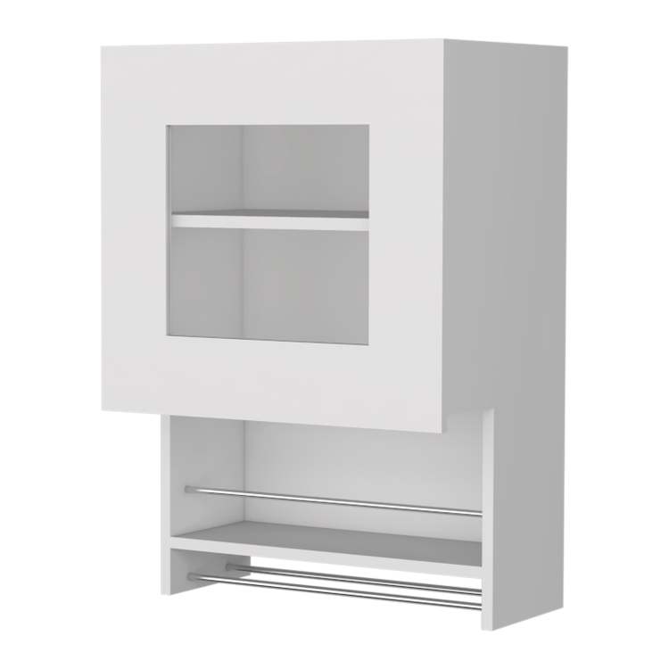 Nolan White Spice And Towel Rack Kitchen Wall Cabinet