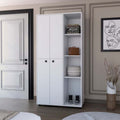 White 1 Drawer Armoire Closet