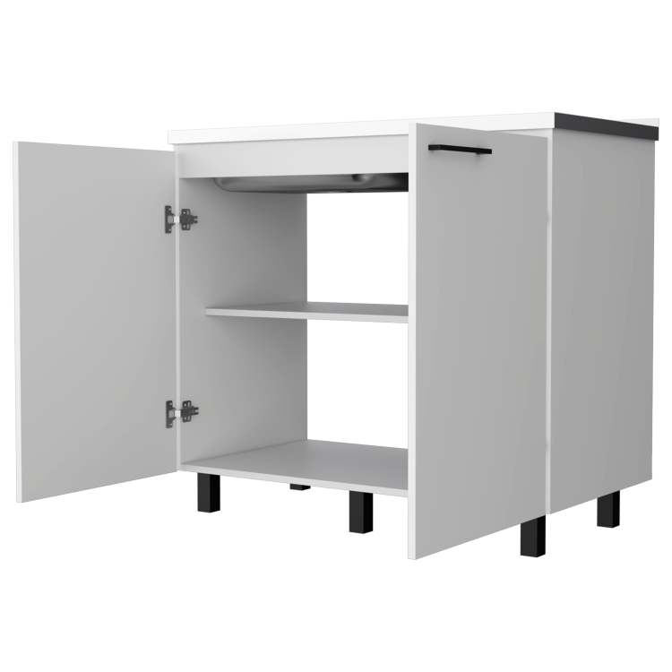 White 2 Utility Sink And Cabinet