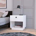 White 1 Drawer Nightstand