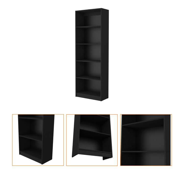 Wenge 5 Shelf Bookcase