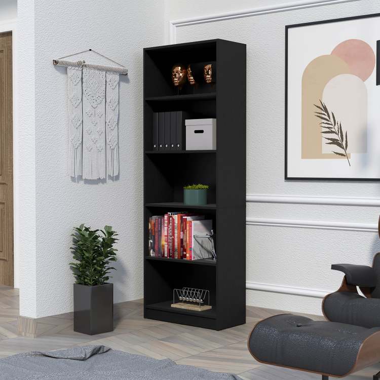 Wenge 5 Shelf Bookcase