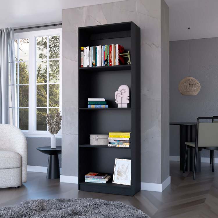 Wenge Tier Storage Shelves Bookcase
