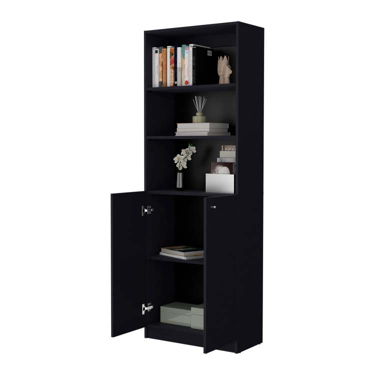 Wenge 2 Door Bookcase