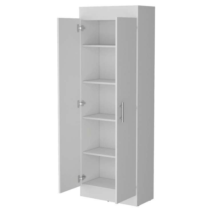 White 5 Shelf Storage Pantry Cabinet