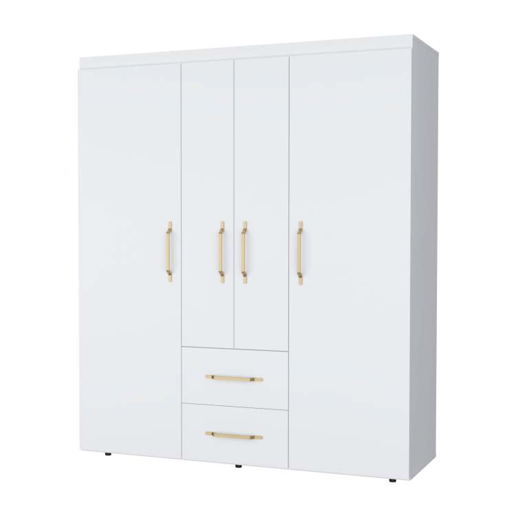 White All In One 2 Door Armoire