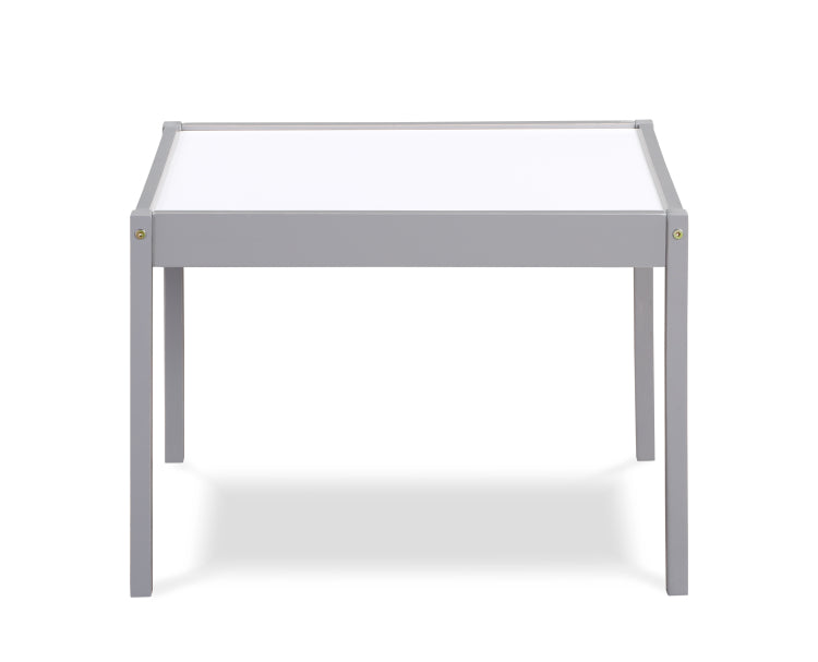Gibson 3 Piece Dry Erase Kids Table & Two Chair Set, Gray