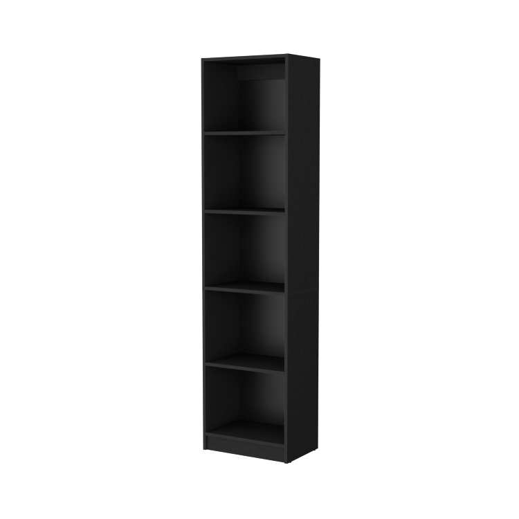 Wenge 5 Shelf Slim Bookcase