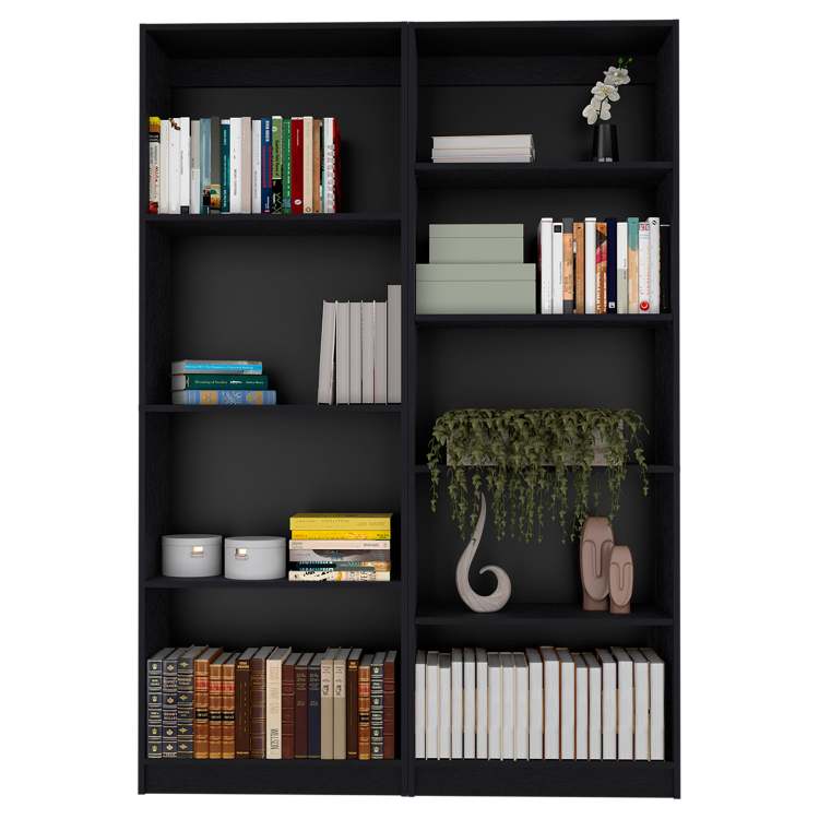 Wenge 2 Piece Living Room Set With 2 Bookcases