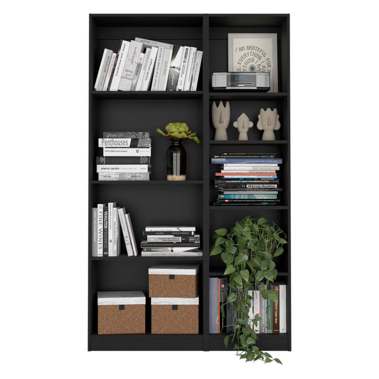 Wenge Slim 2 Piece Living Room Set With 2 Bookcases