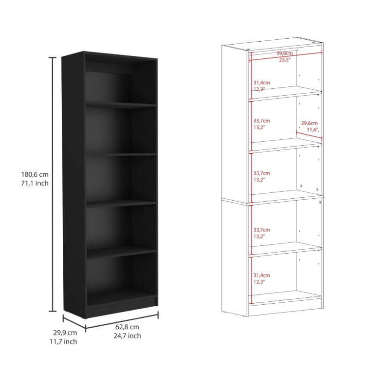 Wenge 4 Piece Living Room Set With 4 Bookcases