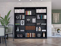 Wenge 3 Piece Living Room Set With 3 Bookcases