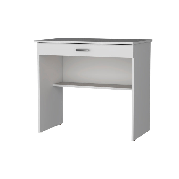 Kaylor Storage Desk, Modern Design With Drawer And Shelf