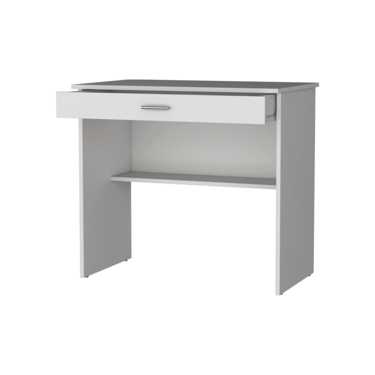 Kaylor Storage Desk, Modern Design With Drawer And Shelf