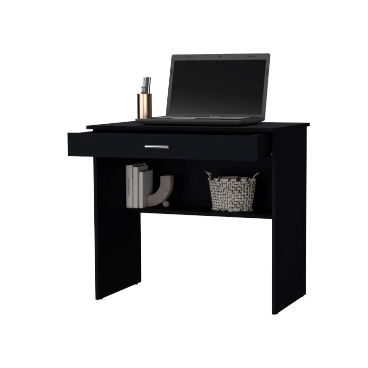 Kaylor Storage Desk, Modern Design With Drawer And Shelf