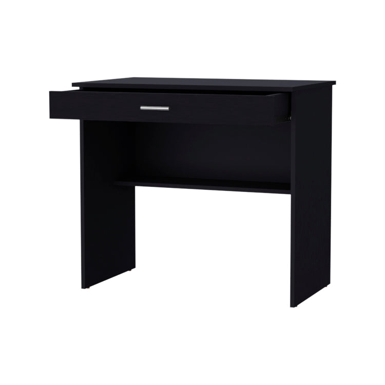 Kaylor Storage Desk, Modern Design With Drawer And Shelf