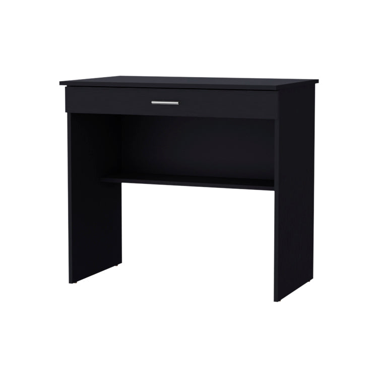 Kaylor Storage Desk, Modern Design With Drawer And Shelf