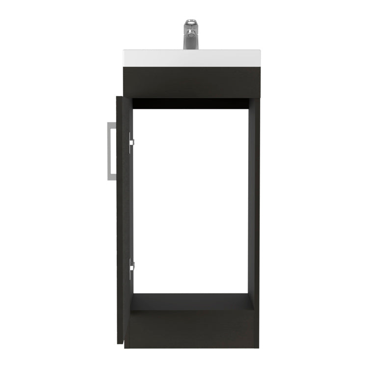 Sevilla Bathroom Vanity With Sink, Single Door Cabinet, Black