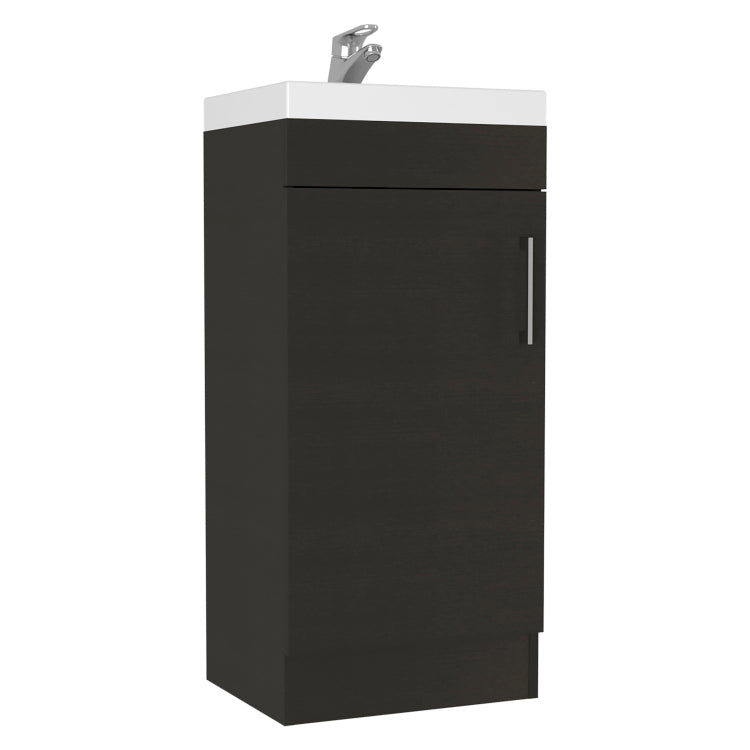 Sevilla Bathroom Vanity With Sink, Single Door Cabinet, Black