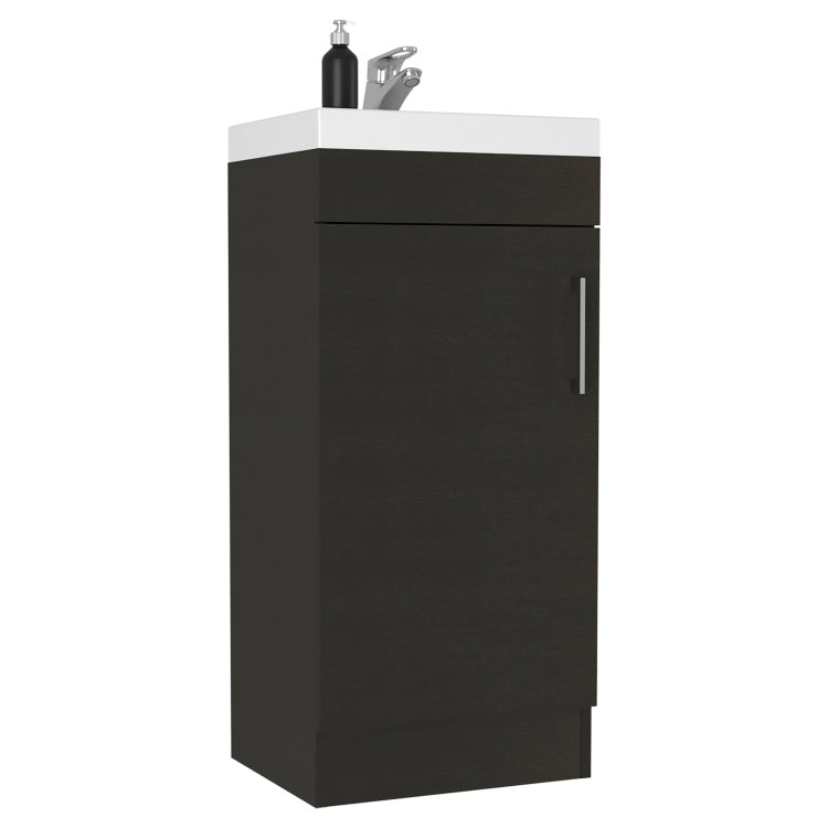 Sevilla Bathroom Vanity With Sink, Single Door Cabinet, Black