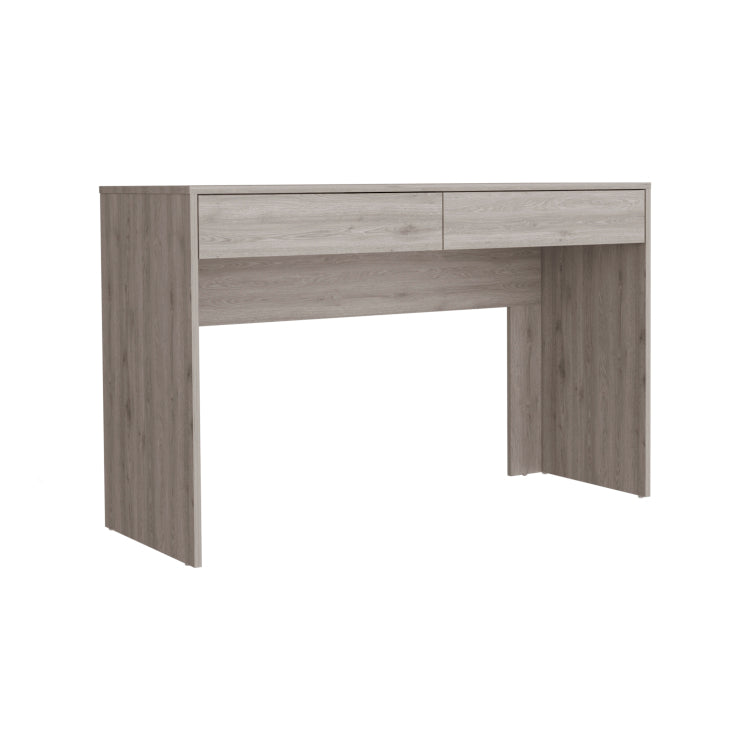 Computer Desk With Two Drawers Writing , Light Gray