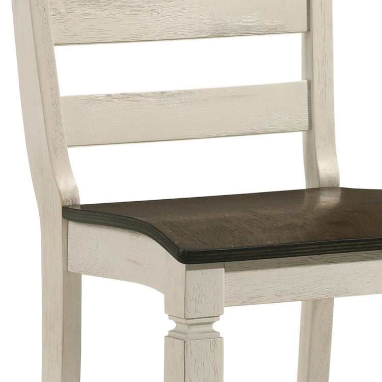 Oak And Antique White Counter Height Stools Set Of 2