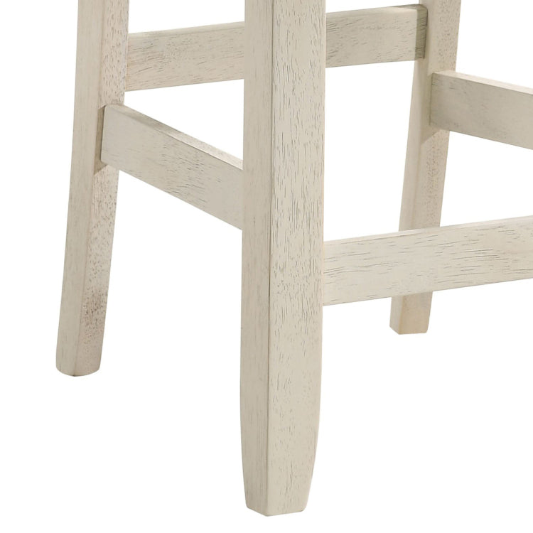 Oak And Antique White Counter Height Stools Set Of 2