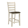 Oak And Antique White Counter Height Stools Set Of 2