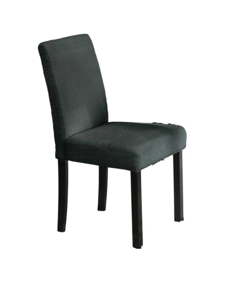 Charcoal Finish Wool Fabric Chairs Faux Marble Top Table 5Pc Dining Set Kitchen Dinette Cushions Upholstered 4X Chairs Dining Room
