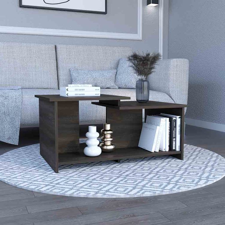 Wema 3 Coffee Table, Lower Open Shelf Espresso