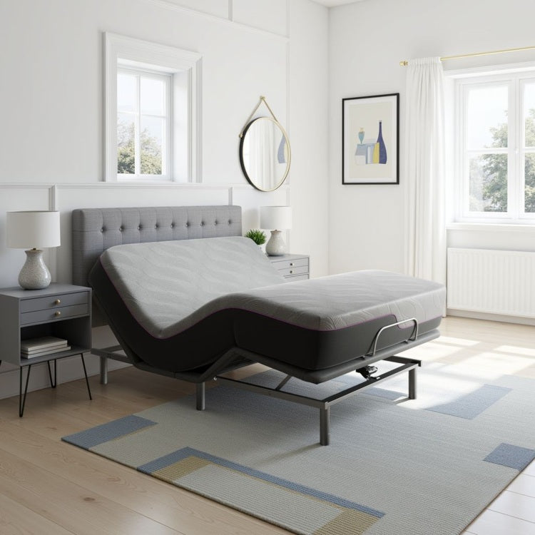 Queen Size Quick Assembly Adjustable Bed Frame With Voice Activated Controls