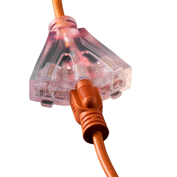 Retractable Extension Cord Reel, 30 Ft, Heavy Duty 16Awg 3C Sjtow Power Cord, With Lighted Triple Tap Outlet 10 Amp Circuit Breaker, For Ceiling Or Wall Mount Garage And Shop, Etl Listed
