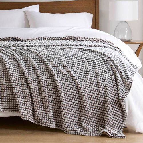 1 Pcs Full Queen Blanket Brown