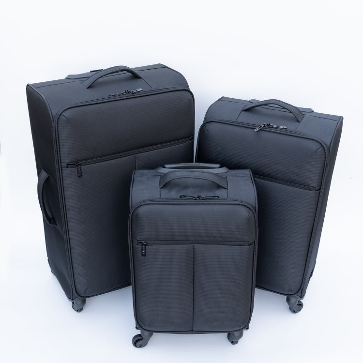 Oxford Cloth Suitcase Black No Password Lock