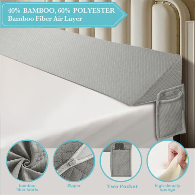 Air Layer Fabric Gap Pillow Grey Diamond Shaped Pocket137*24.5*15Cm