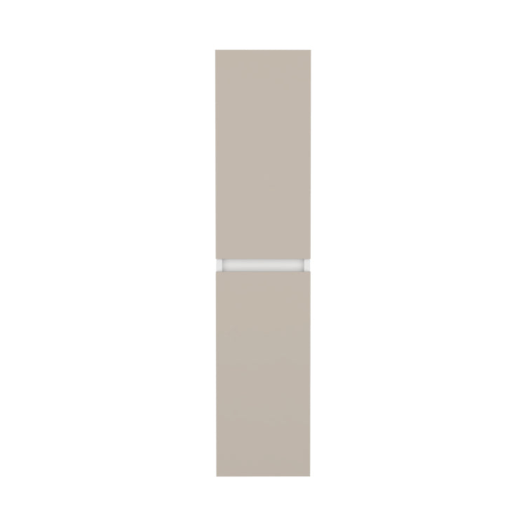 High Two Door Wall Cabinet With Interior Shelf Vertical Storage, White