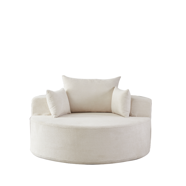 55'L Chenille Sponge Single Sofa,No Assembly Required,Fluffy Modern Sleeper Chair For Living Room, Bedroom, Lounge And Projection Room Not A Swivel Chair