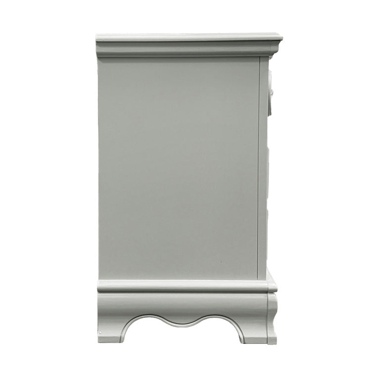 Grey 3 Drawer Nightstand