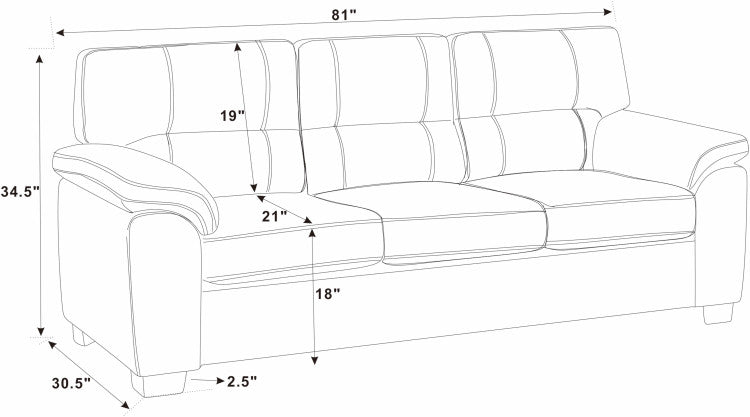 Vintage Three Seat Sofa