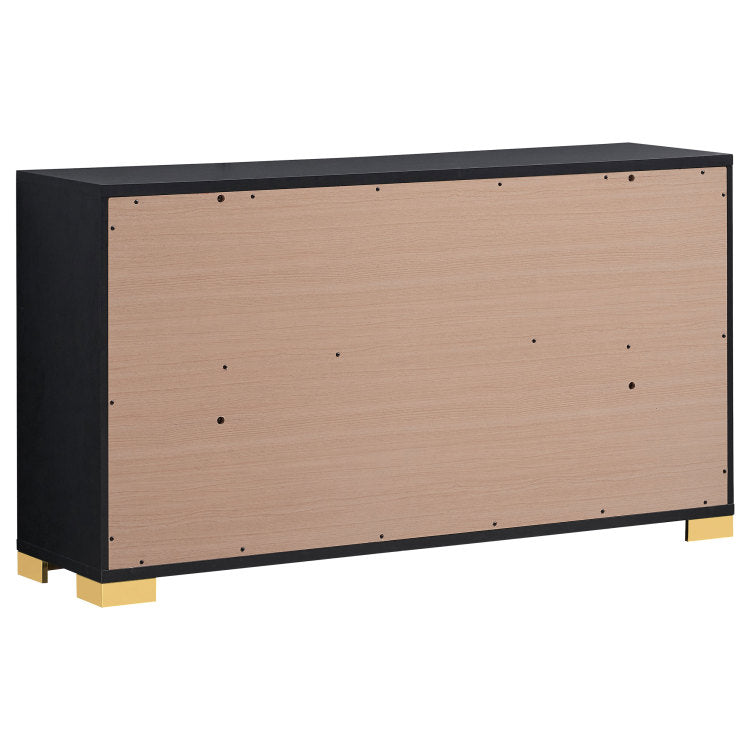 Medici Black 6 Drawer Dresser