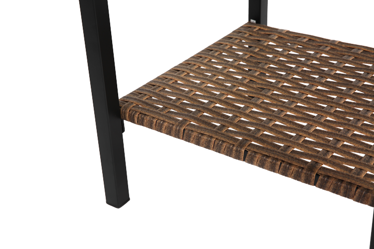 Outdoor Swivel Rocker Chairs Set 3 Piece With 1 Table And 2 Rocking & Swivel Chairs Support 350Lbs Brown Wicker Outdoor Furniture Patio Conversation Set