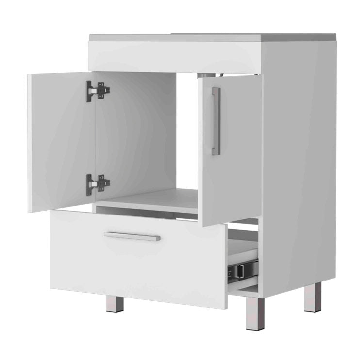 Othello Single Bathroom Vanity, Double Door Cabinet,One Drawer